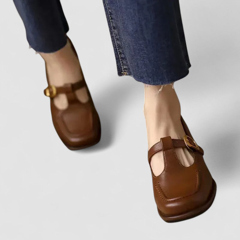 Isla - Smart Women's Orthopedic Mary Jane Shoes with Vintage Buckle Strap