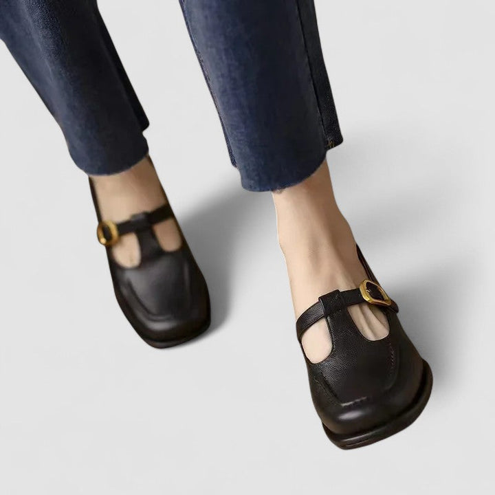 Isla - Smart Women's Orthopedic Mary Jane Shoes with Vintage Buckle Strap