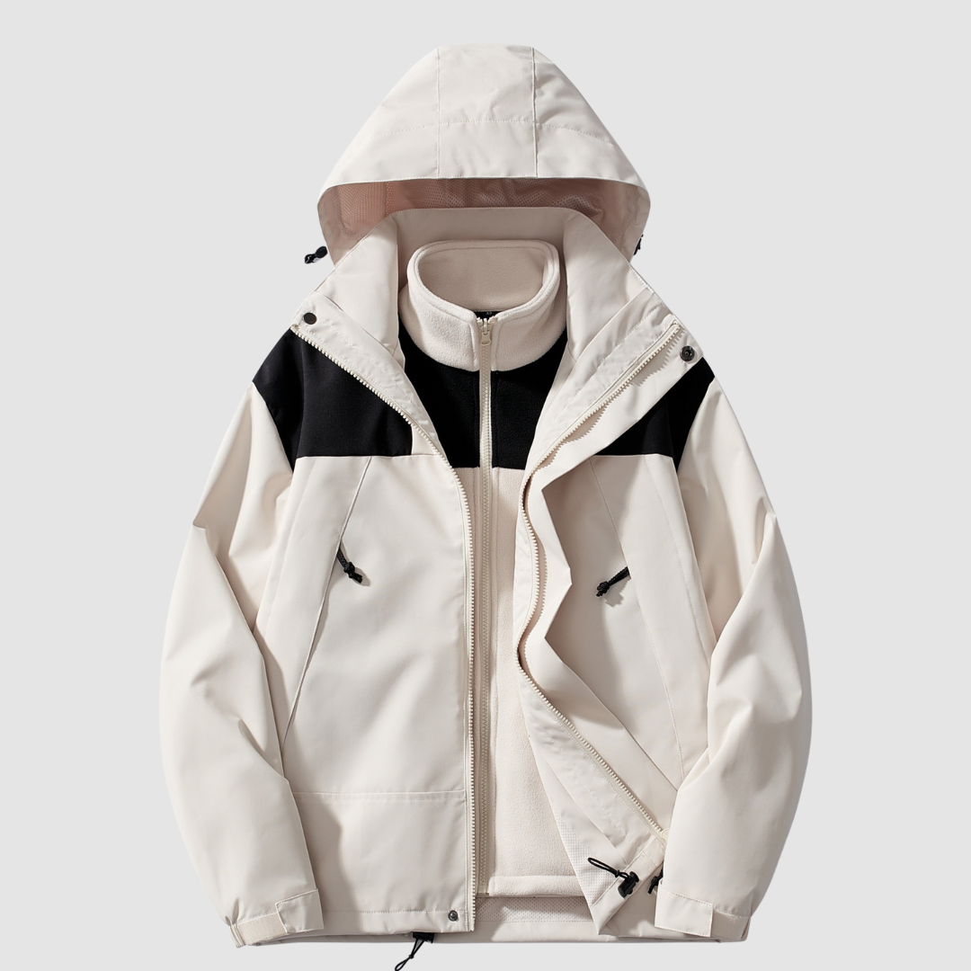 Isla - Women’s 3 in 1 hooded winter jacket with removable fleece inner