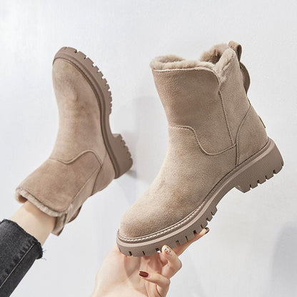 Isla - Women’s fleece lined winter ankle boots with chunky platform sole