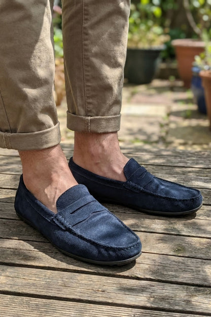 Jack - Relaxed Men's Comfort Loafers with Cushioned Insole and Penny Strap