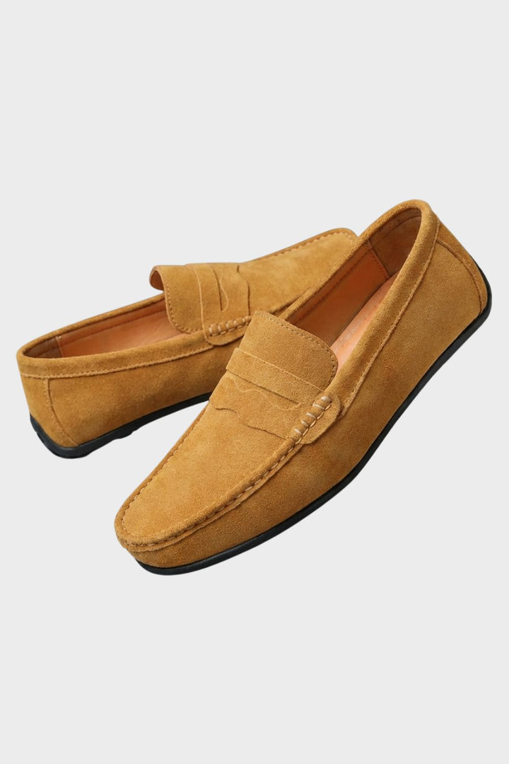 Jack - Relaxed Men's Comfort Loafers with Cushioned Insole and Penny Strap