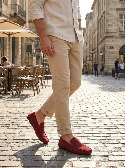 Jack - Relaxed Men's Comfort Loafers with Cushioned Insole and Penny Strap