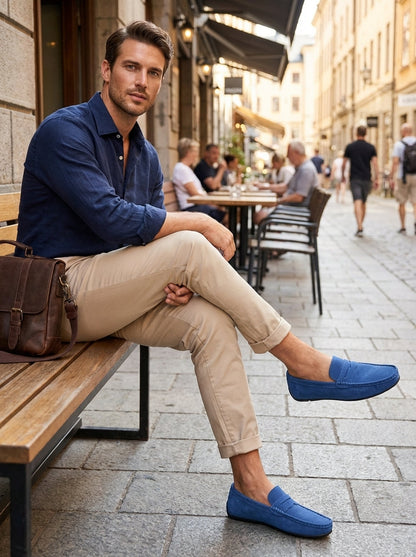 Jack - Relaxed Men's Comfort Loafers with Cushioned Insole and Penny Strap