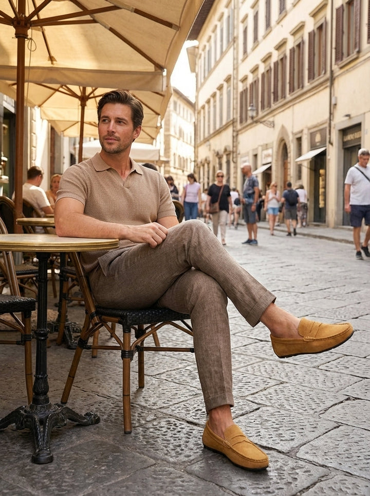 Jack - Relaxed Men's Comfort Loafers with Cushioned Insole and Penny Strap