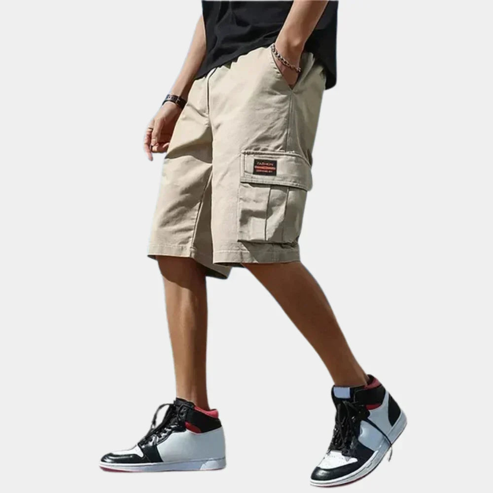 Jacob - Casual Men's Shorts with Cargo Pockets and Elastic Waist