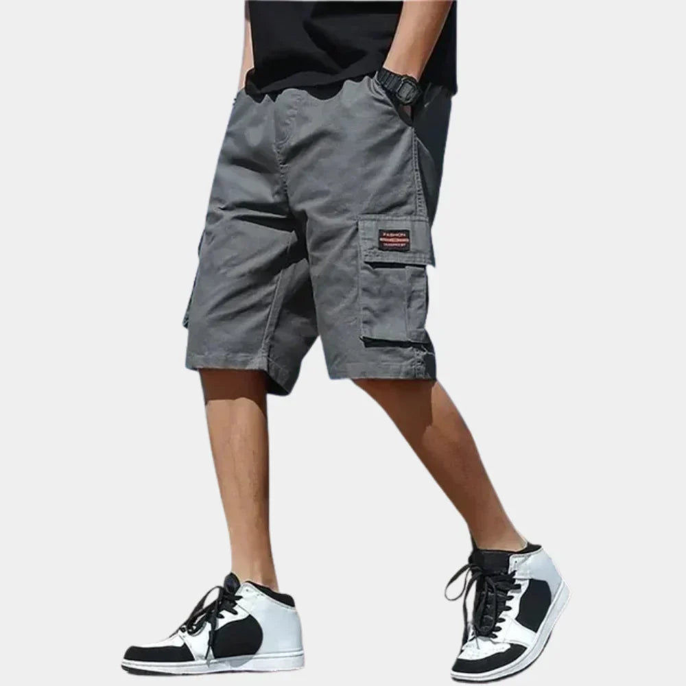 Jacob - Casual Men's Shorts with Cargo Pockets and Elastic Waist