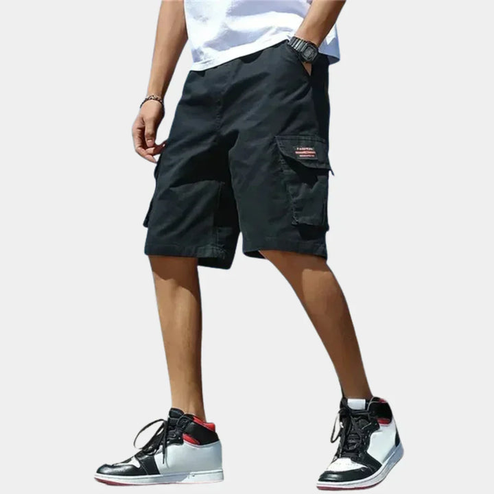 Jacob - Casual Men's Shorts with Cargo Pockets and Elastic Waist