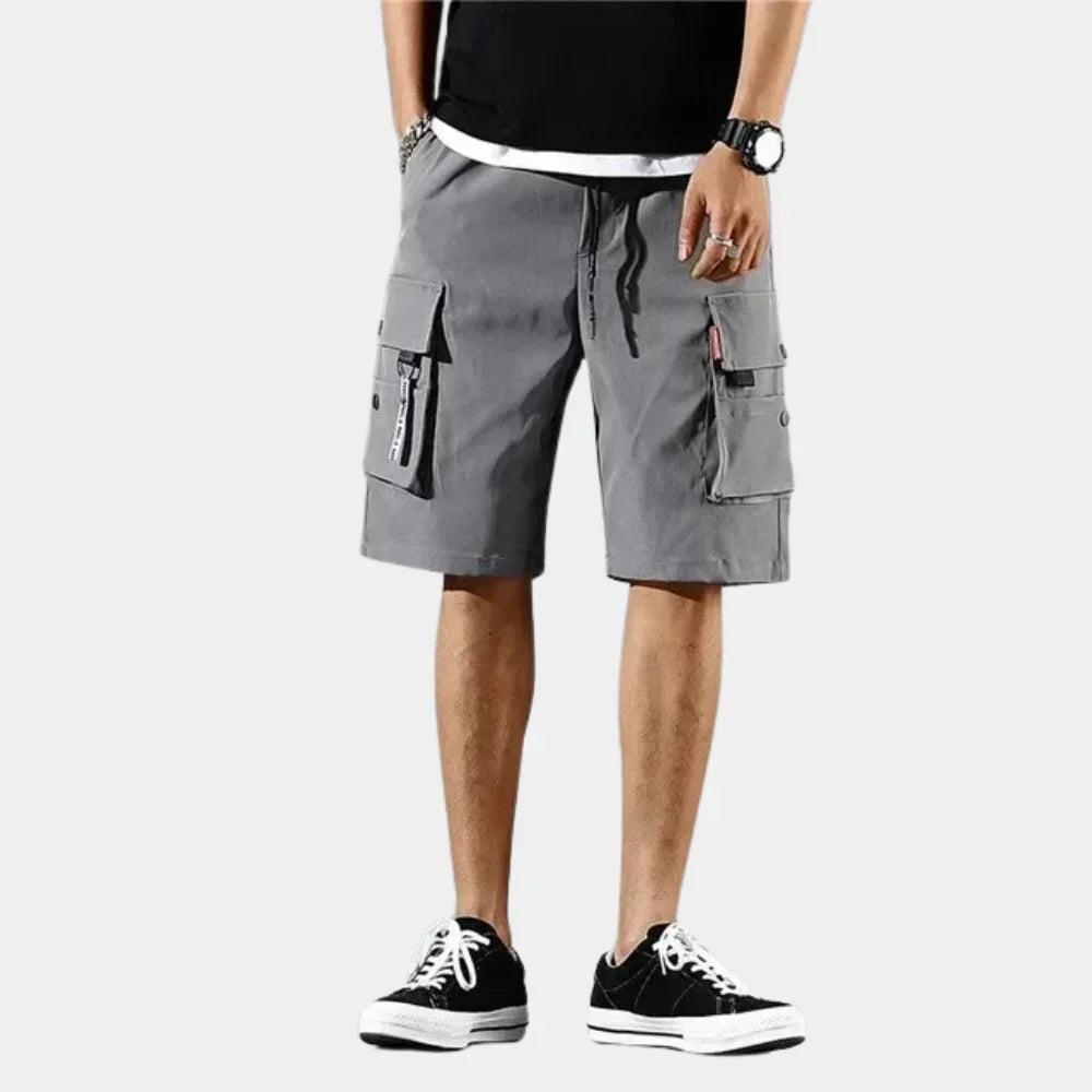 Jacob - Casual Men's Shorts with Cargo Pockets and Elastic Waist