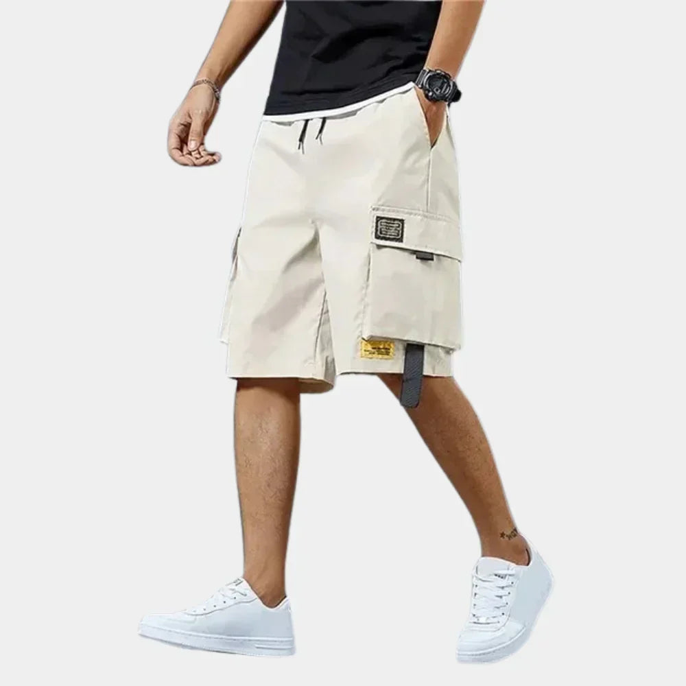 Jacob - Casual Men's Shorts with Cargo Pockets and Elastic Waist