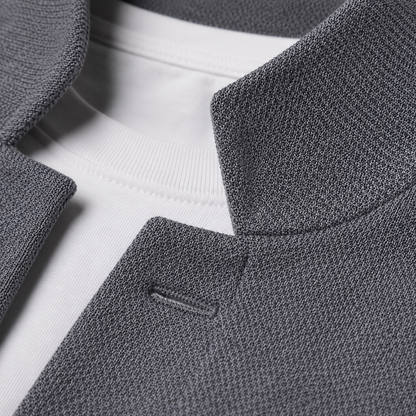 Joseph - Men’s casual slim knitted cardigan with stand collar and patch pockets