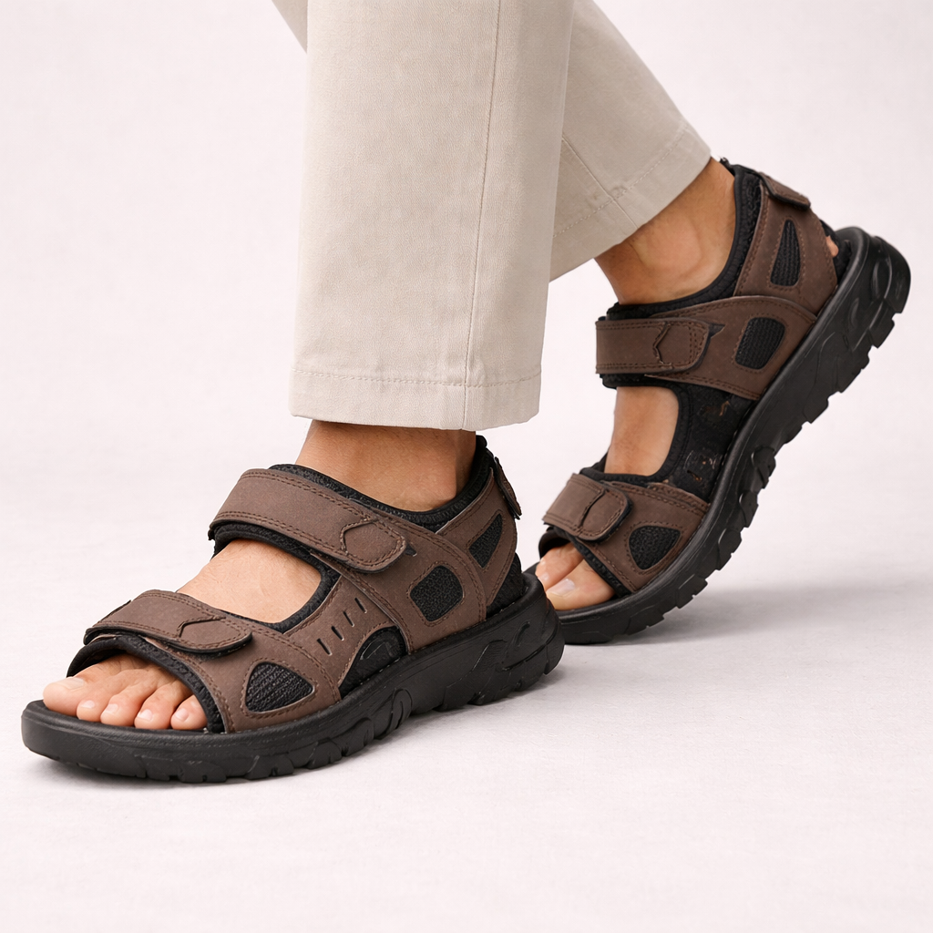 Lars - Comfortable Men's Orthopedic Sandals with Adjustable Straps and Durable Sole
