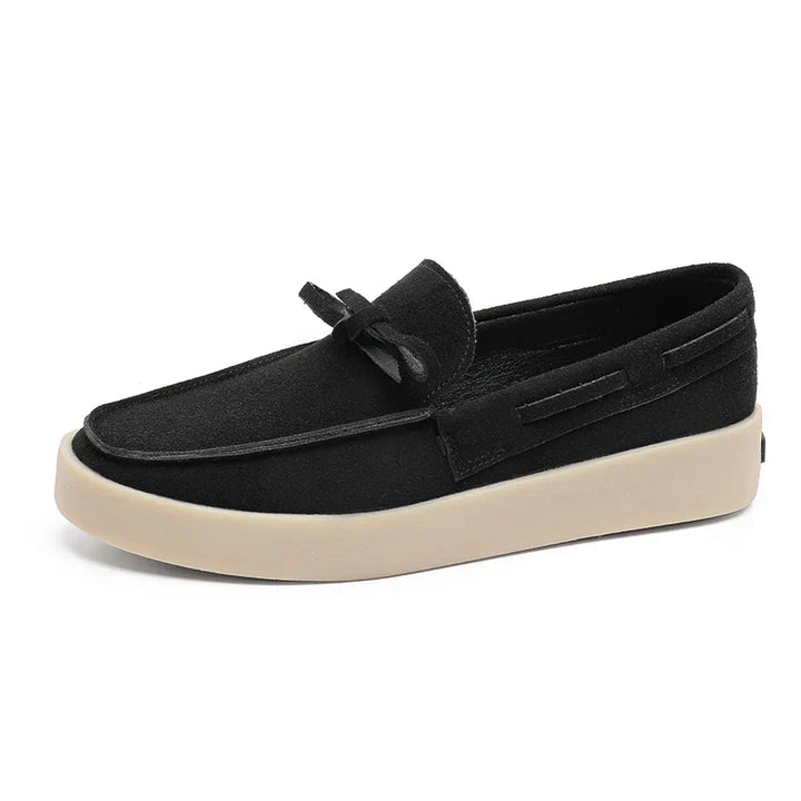 Leo - Casual Men's Orthopedic Loafers with Lace Detail and Chunky Sole