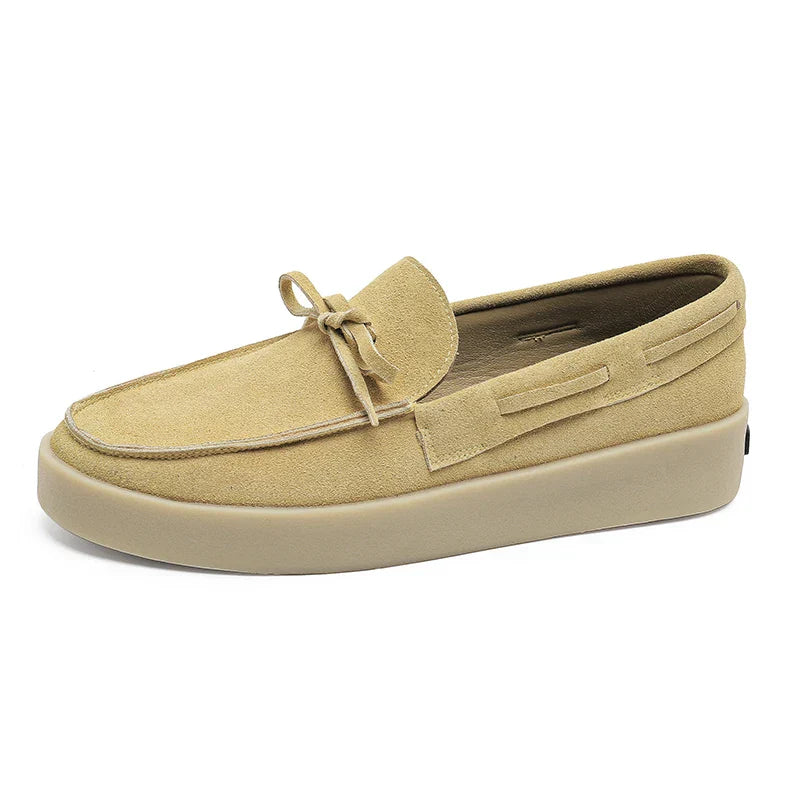 Leo - Casual Men's Orthopedic Loafers with Lace Detail and Chunky Sole