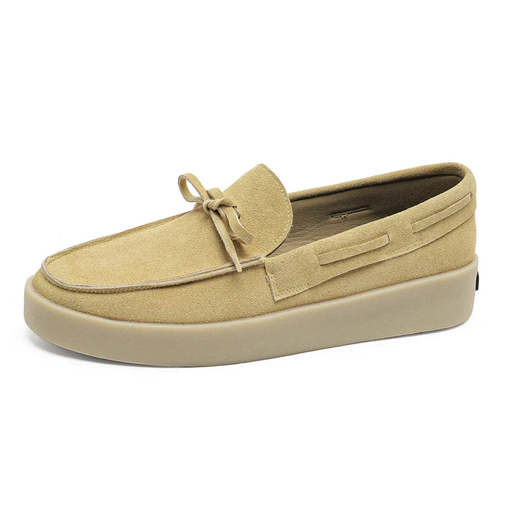 Leo - Casual Men's Orthopedic Loafers with Lace Detail and Chunky Sole
