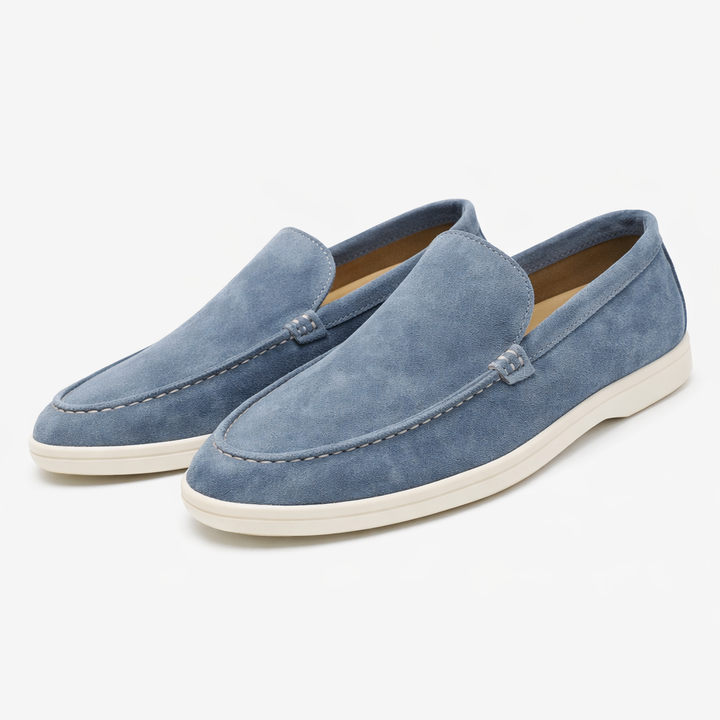 Leo - Relaxed Men's Comfort Loafers with Contrast Sole and Almond Toe