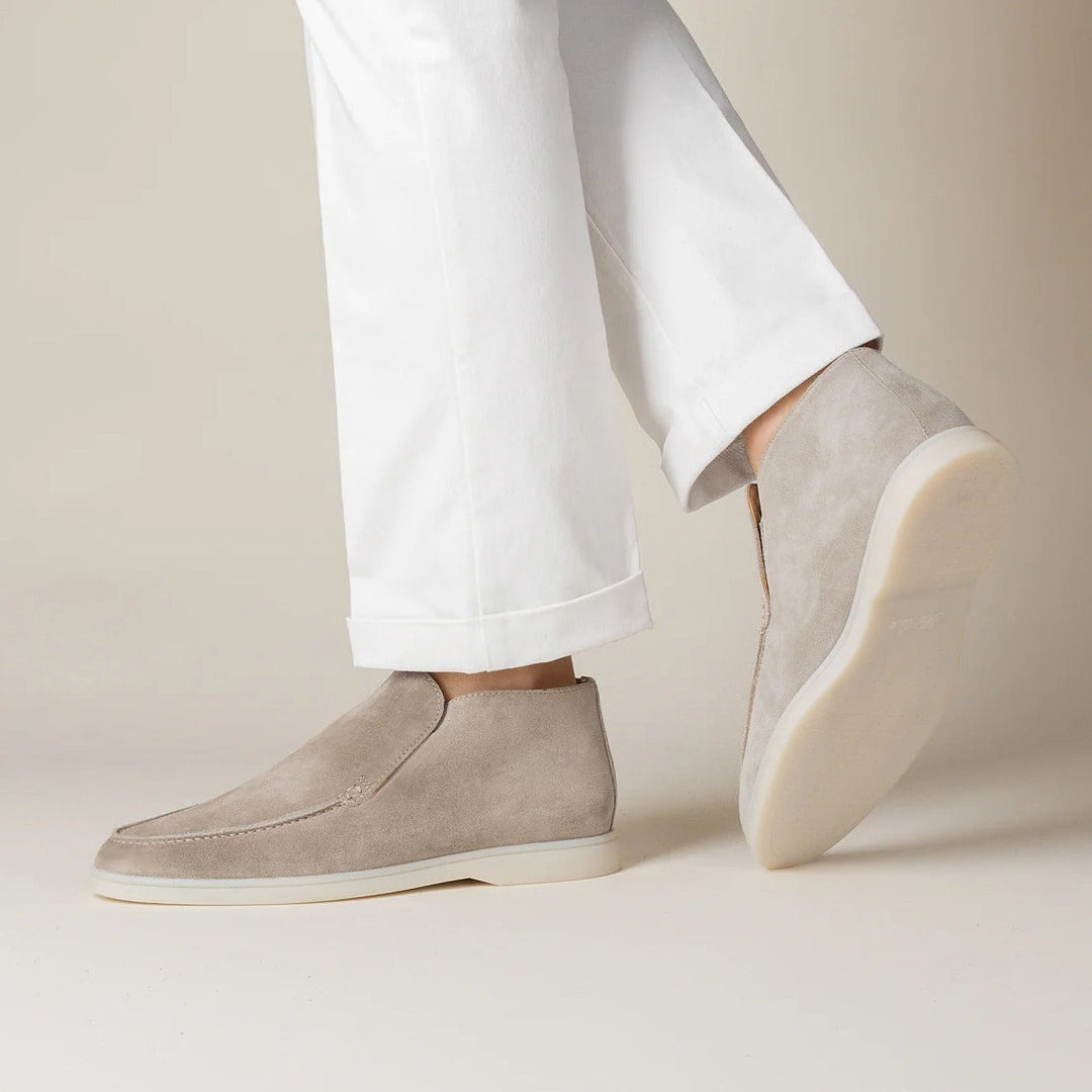 Louis - Smart Men's Loafers with Ankle Boot Silhouette and Almond Toe