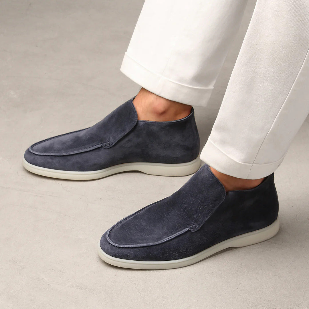 Louis - Smart Men's Loafers with Ankle Boot Silhouette and Almond Toe