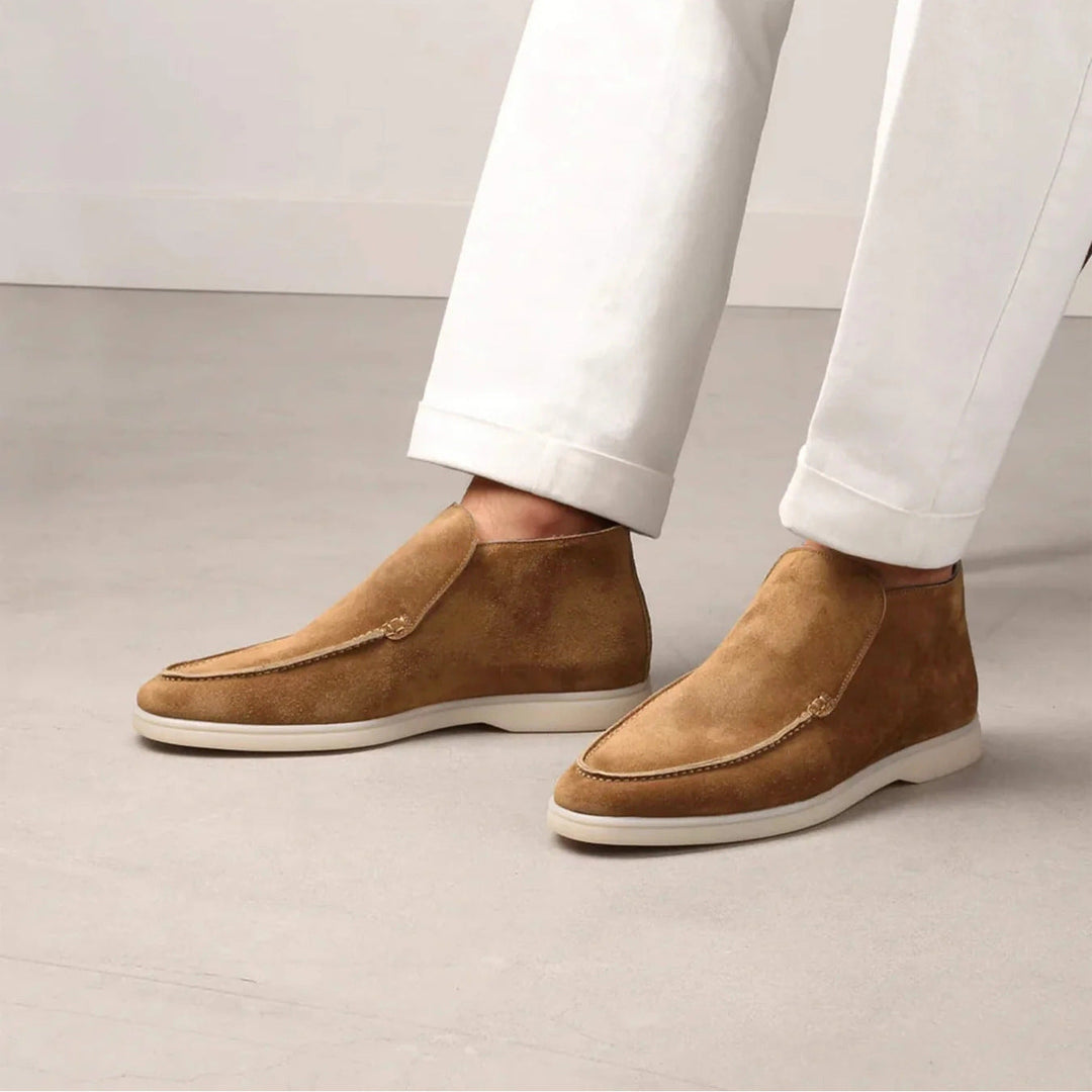 Louis - Smart Men's Loafers with Ankle Boot Silhouette and Almond Toe