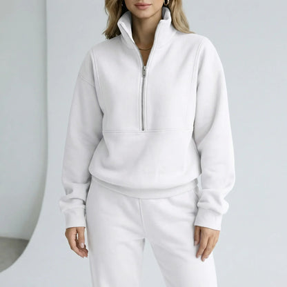 Maisie - Women’s matching lounge set with quarter zip and straight leg