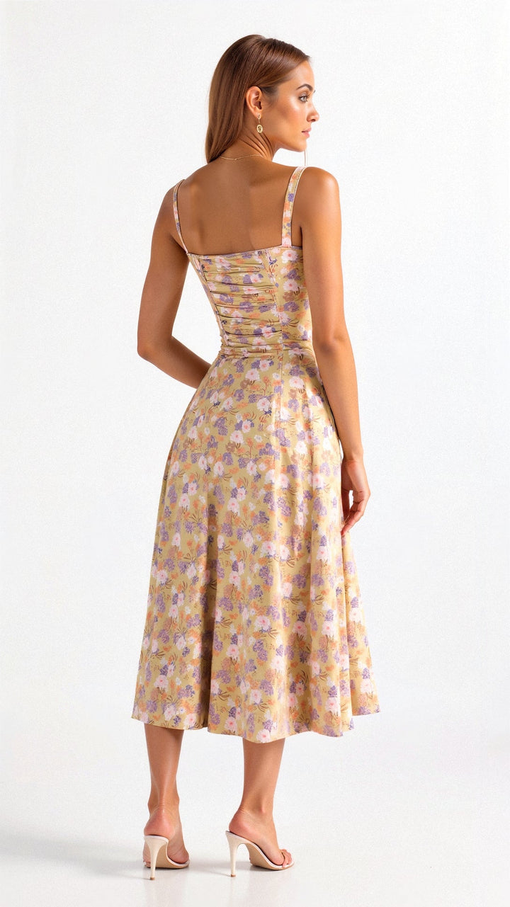 Matilda - Elegant Women's Wedding Guest Dress with Sweetheart Neckline and Front Split