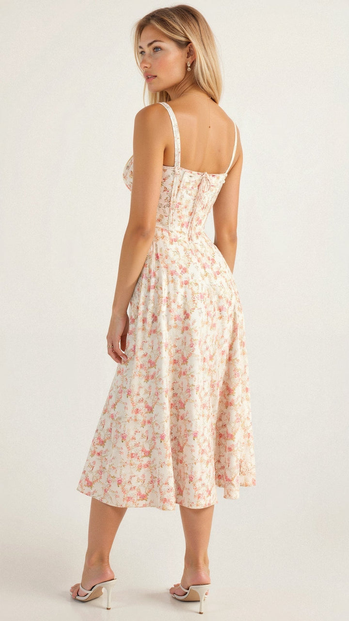 Matilda - Elegant Women's Wedding Guest Dress with Sweetheart Neckline and Front Split