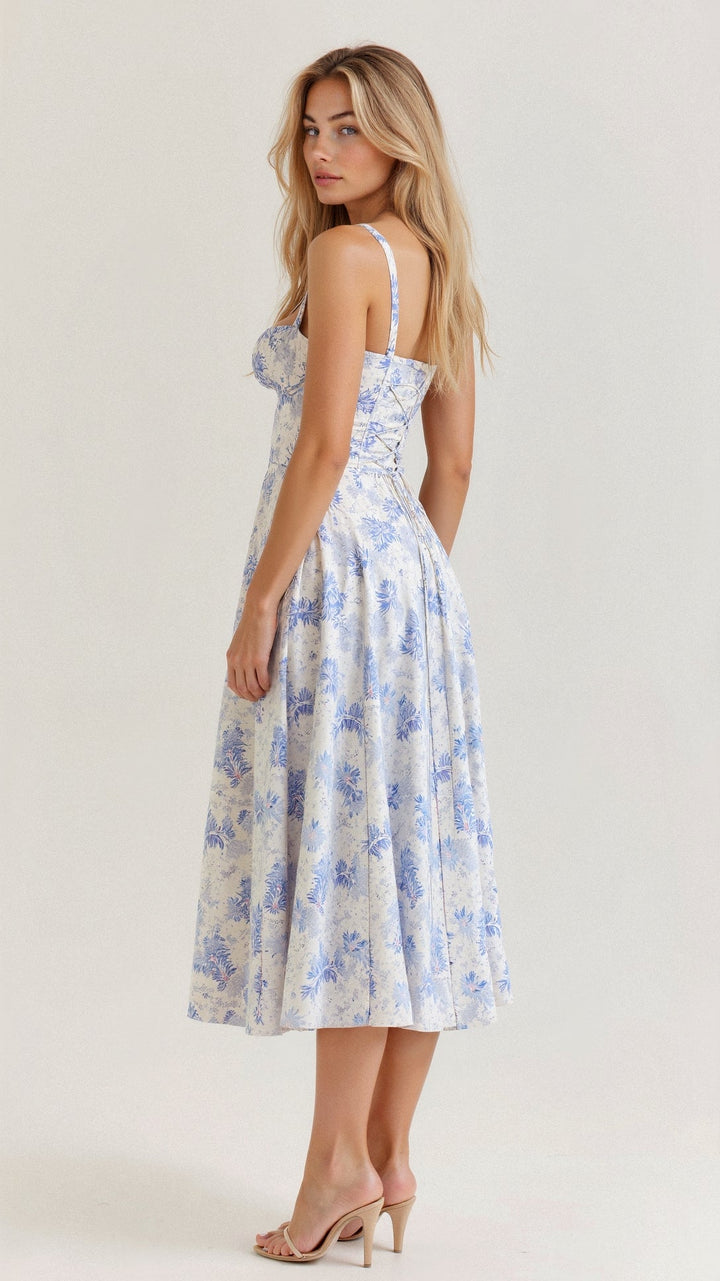 Matilda - Elegant Women's Wedding Guest Dress with Sweetheart Neckline and Front Split