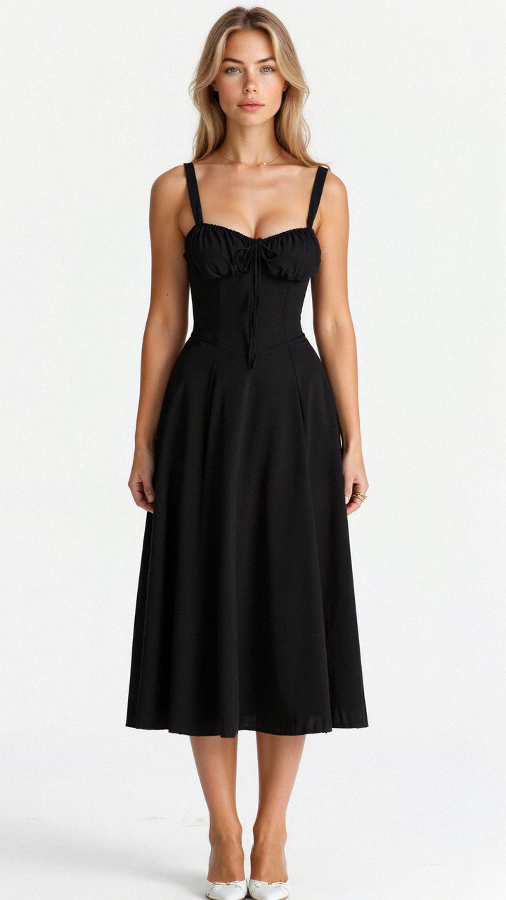 Matilda - Elegant Women's Wedding Guest Dress with Sweetheart Neckline and Front Split