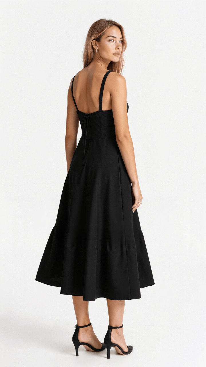 Matilda - Elegant Women's Wedding Guest Dress with Sweetheart Neckline and Front Split