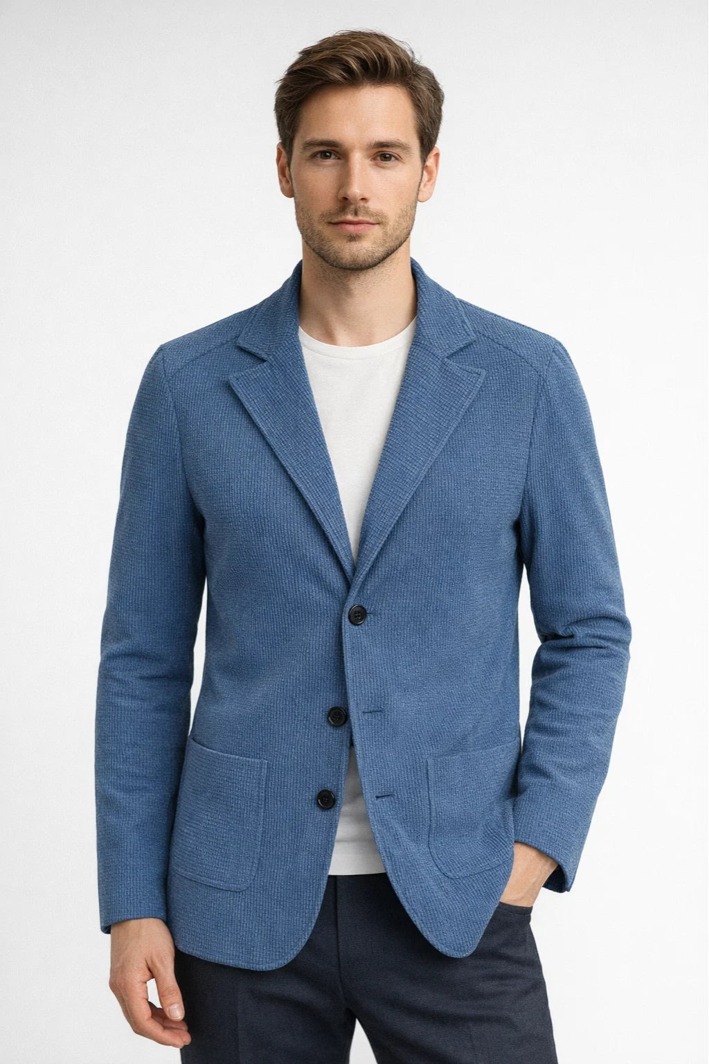Men's Blazer - Unstructured Two Button Patch Pockets | Smart Casual