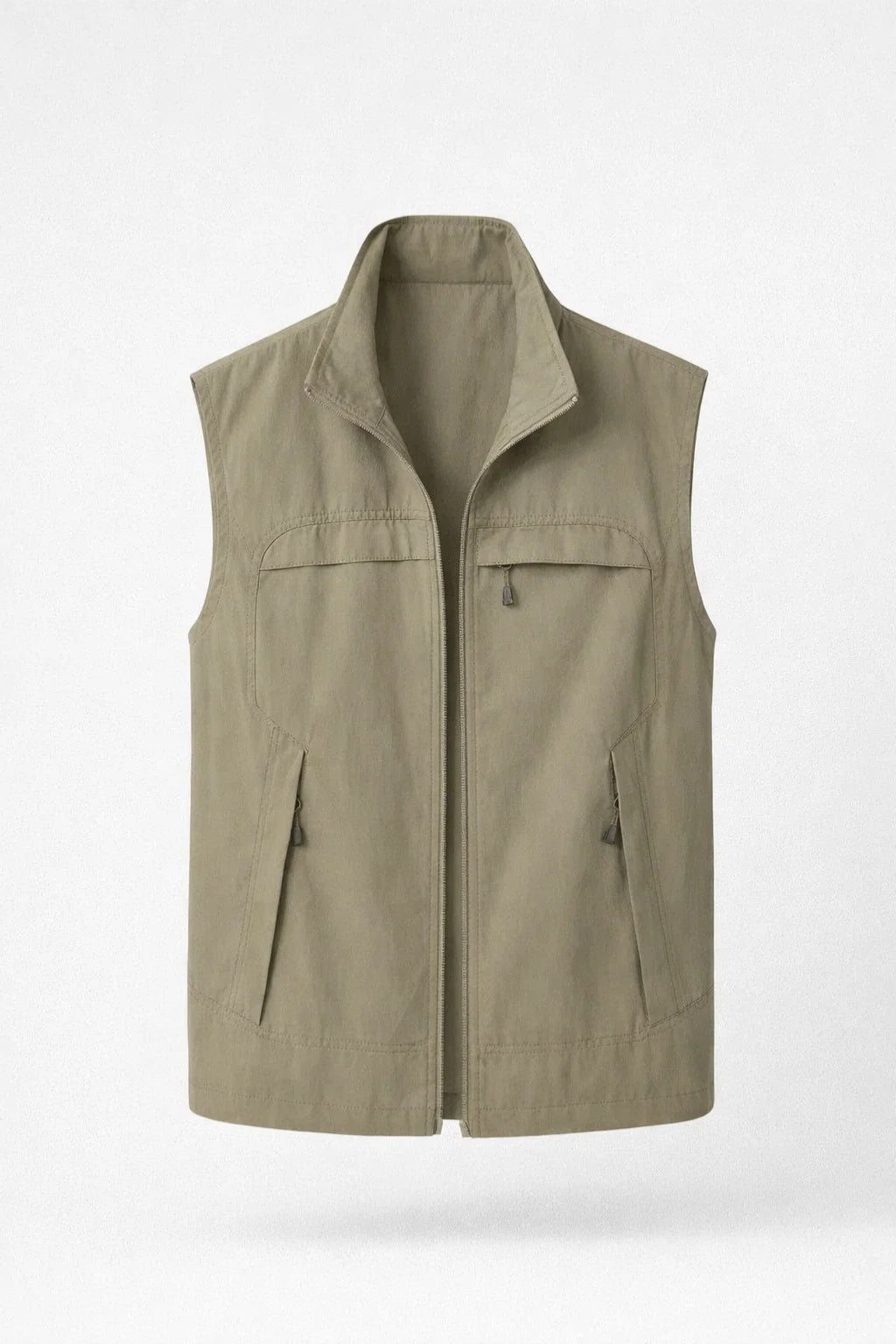 Men's Bodywarmer - Lightweight Multi-Pocket Stand Collar | Casual