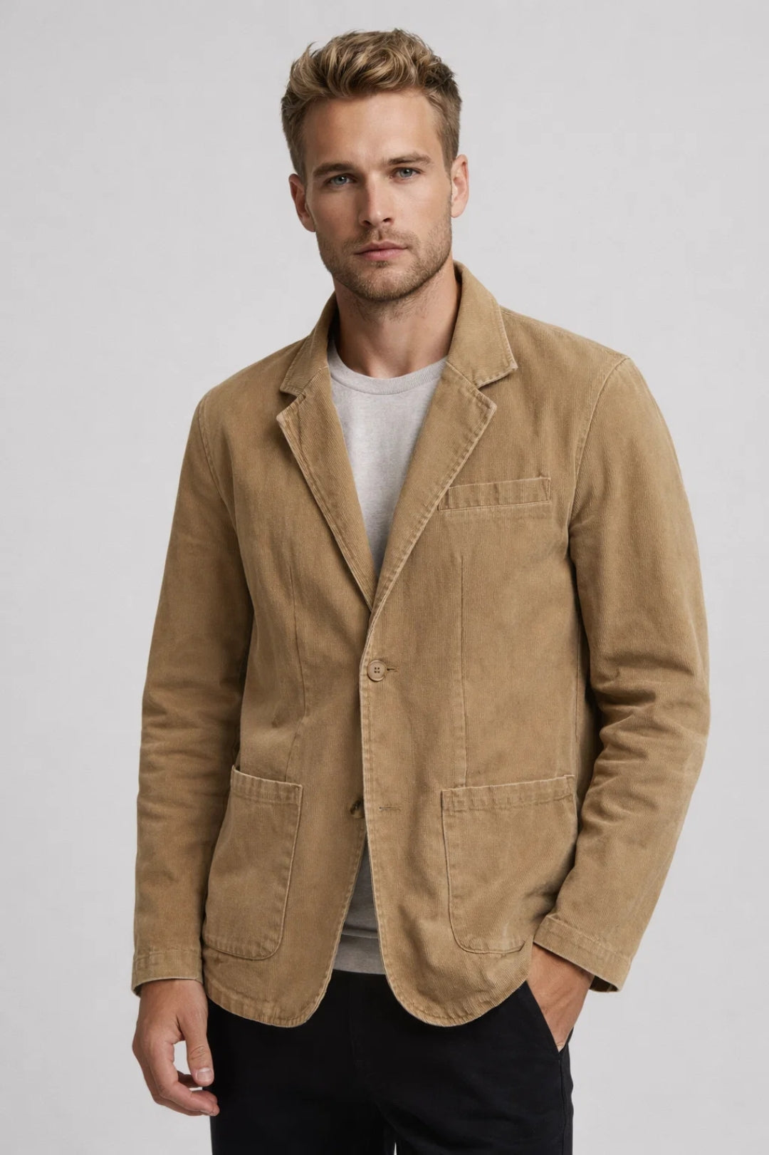 Men's Blazer - Relaxed Unstructured Single Button | Smart Casual