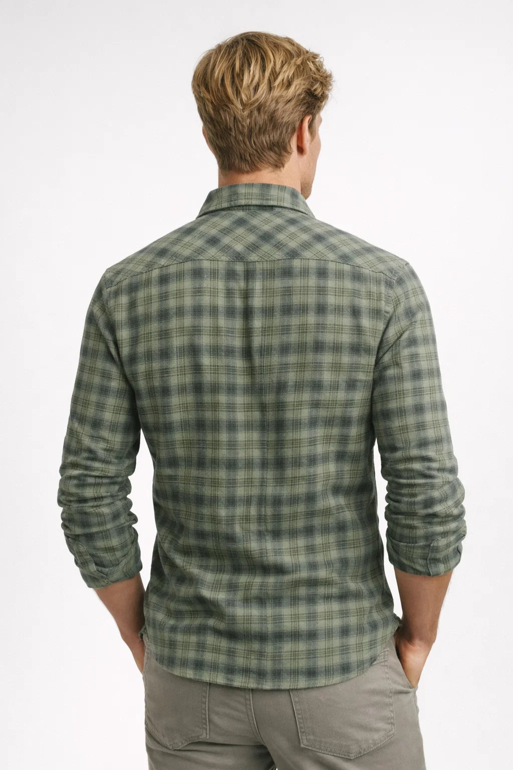 Men's Shirt - Long Sleeve Check with Chest Pocket | Casual Classic