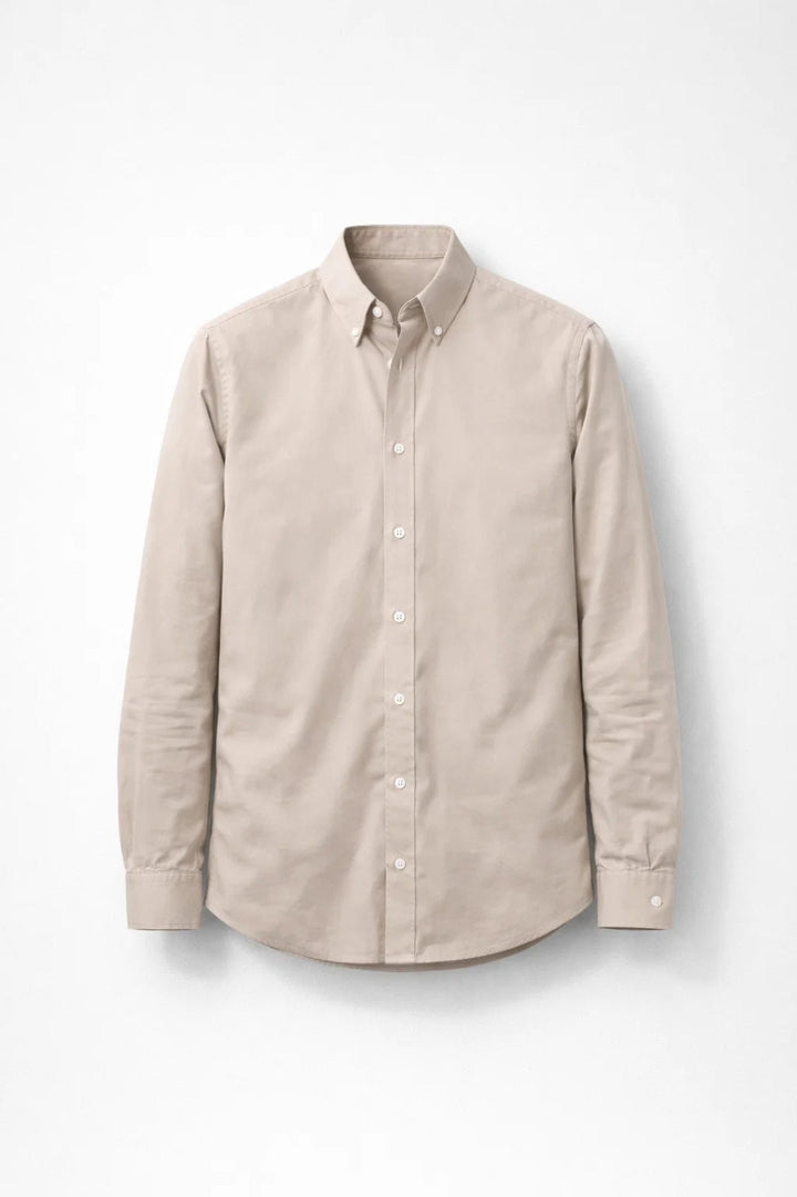 Men's Shirt - Slim Fit Button-Down Collar Long Sleeve | Smart Classic