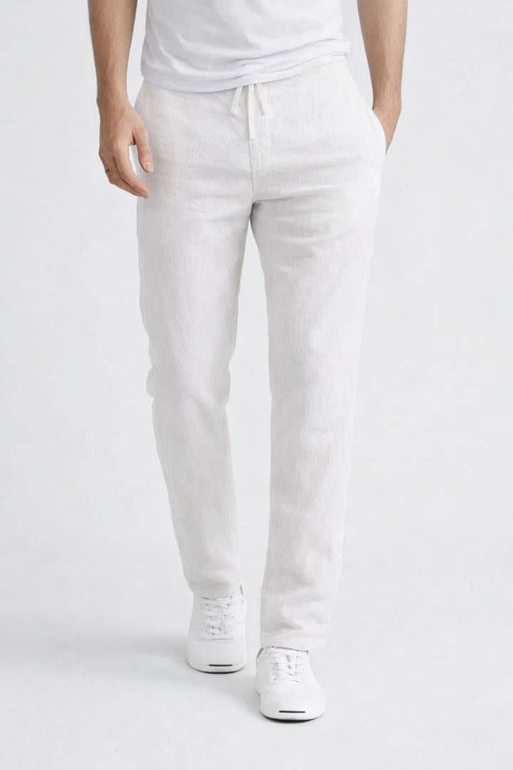 Men's Trousers - Relaxed Straight Fit Drawstring Waist | Summer Casual