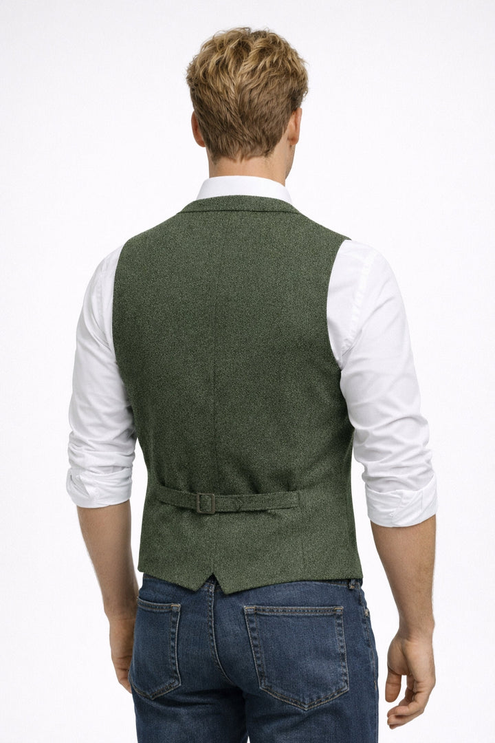 Men's Waistcoat - Slim Fit Lapel Button Front | Smart Casual