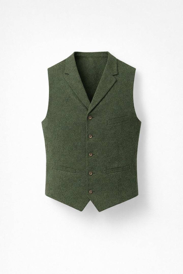 Men's Waistcoat - Slim Fit Lapel Button Front | Smart Casual