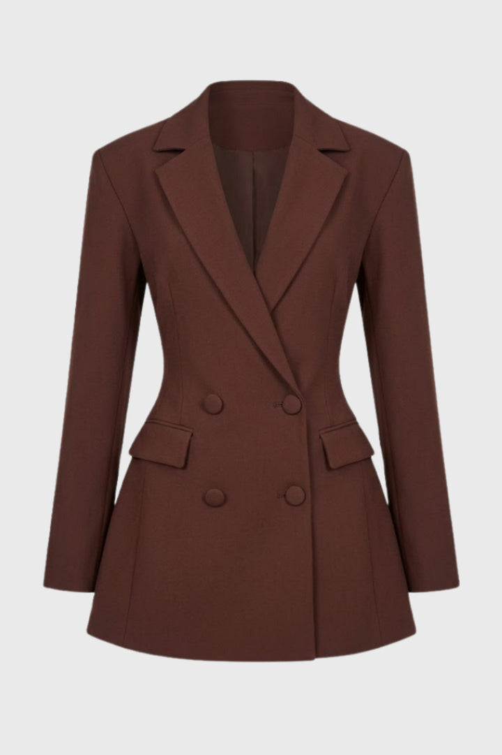 Mini Dress Women - Tailored Blazer Style Deep V-Neck | Chic