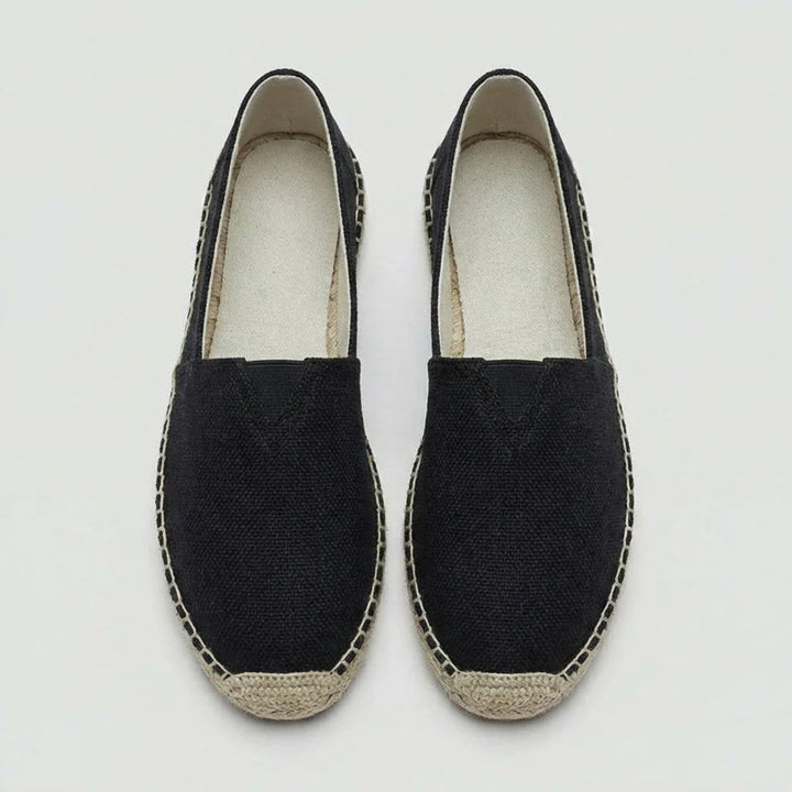 Oliver - Casual Men's Linen Espadrille Loafers with Woven Rope Sole