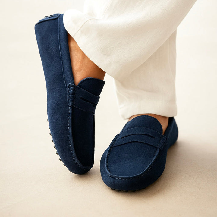 Oliver - Casual Men's Orthopedic Loafers with Cushioned Insole and Penny Strap