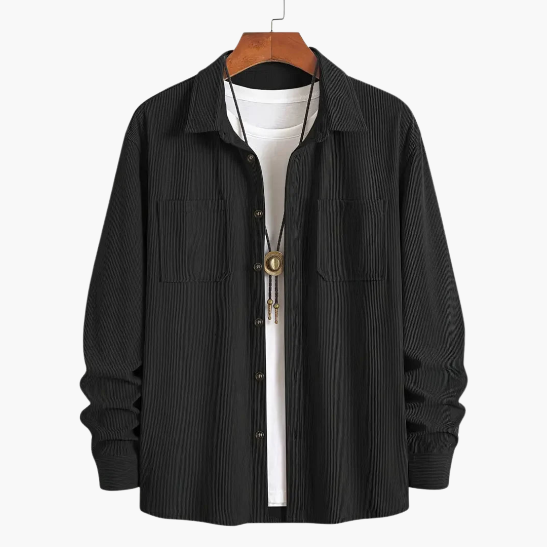 Oliver - Men's Autumn Jacket Casual Smart Corduroy Style with Chest Pockets