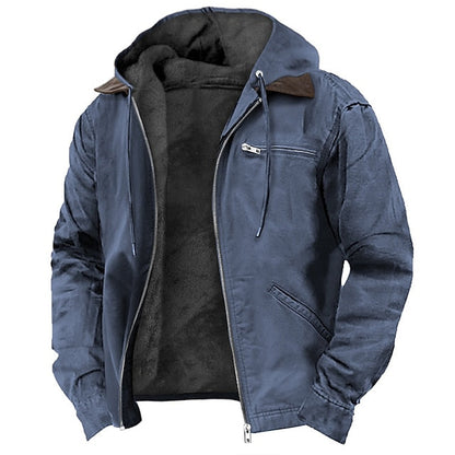 Oliver - Men's Outdoor Fall Jacket Hooded with Fleece Lined Interior
