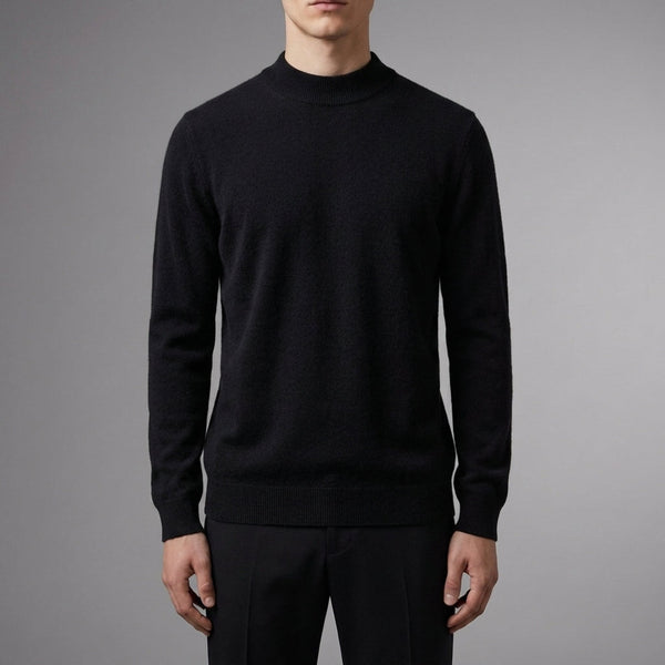 Oliver - Men’s soft knitted crew neck jumper with ribbed cuffs and hem