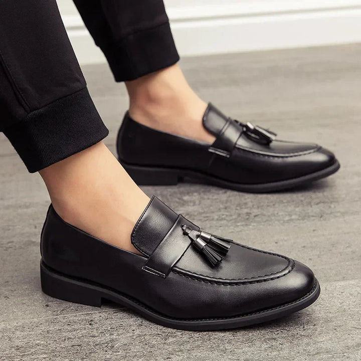 Oliver - Smart Men's Orthopedic Autumn Loafers with Tassel Detail