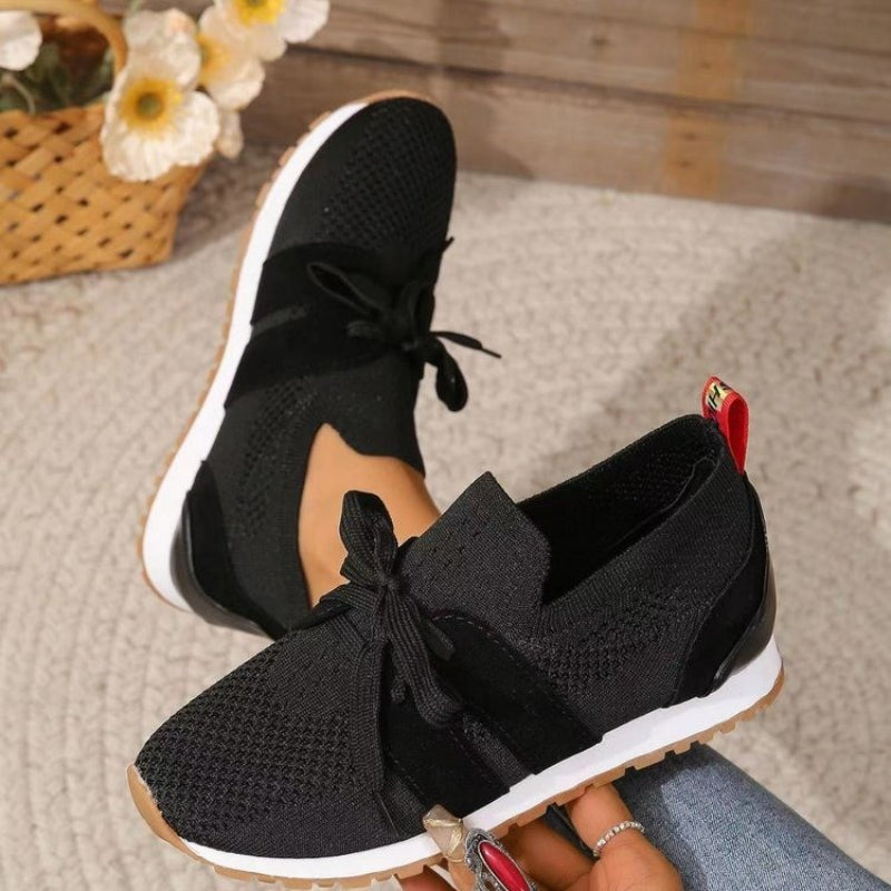 Olivia - Casual Women's Orthopedic Sneakers with Knit Lace-Up Design