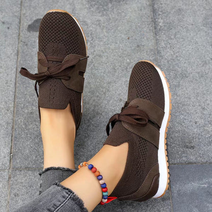 Olivia - Casual Women's Orthopedic Sneakers with Knit Lace-Up Design