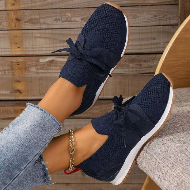 Olivia - Casual Women's Orthopedic Sneakers with Knit Lace-Up Design