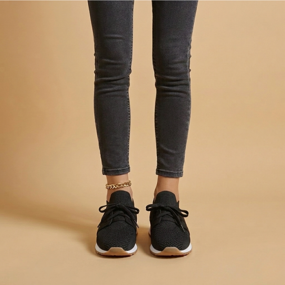 Olivia - Casual Women's Orthopedic Sneakers with Knit Lace-Up Design