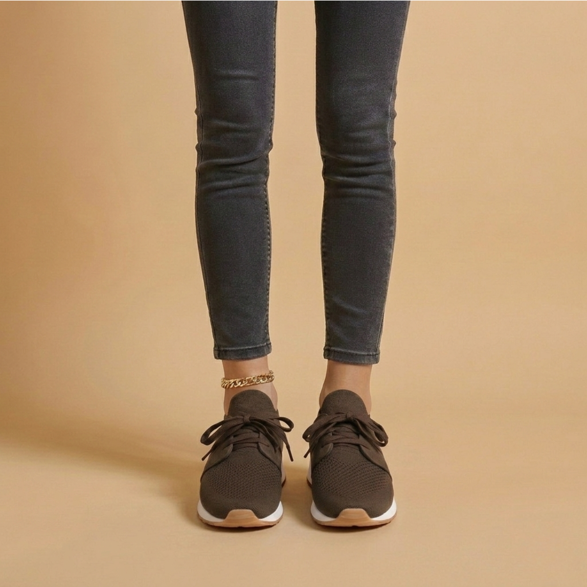Olivia - Casual Women's Orthopedic Sneakers with Knit Lace-Up Design