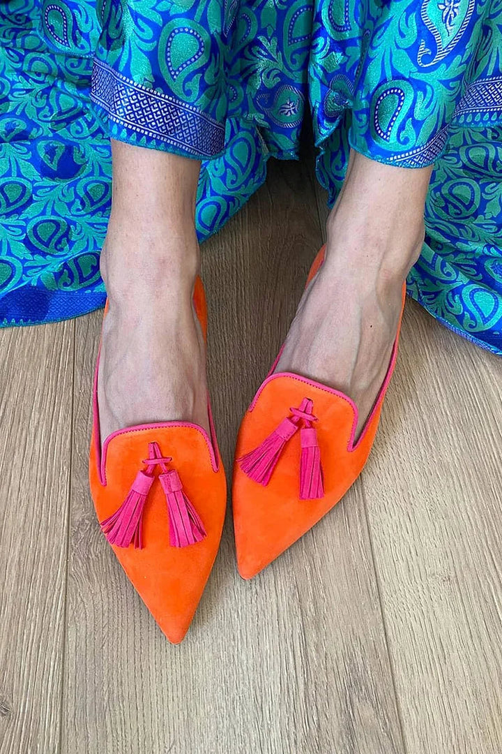 Olivia - Elegant Women's Comfort Loafers with Tassel and Pointed Toe